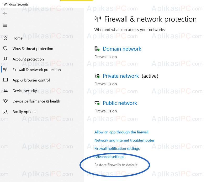 Seguridad de Windows: firewall y protección de red