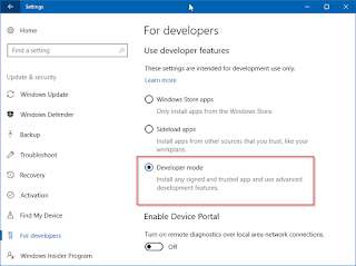 Cómo habilitar la función de modo de desarrollador en Windows 10