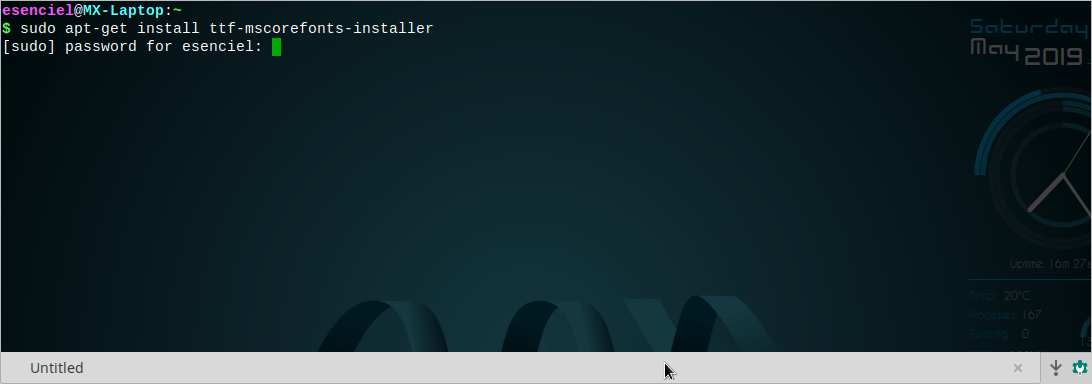 Instalación de fuentes de Windows en Linux en línea basado en Debian 3