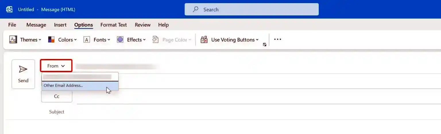 ¿Cómo enviar correos electrónicos desde diferentes direcciones de correo electrónico en Outlook?