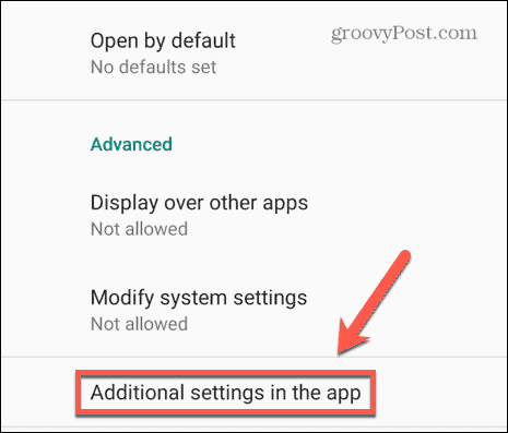 configuraciones automáticas adicionales de Android