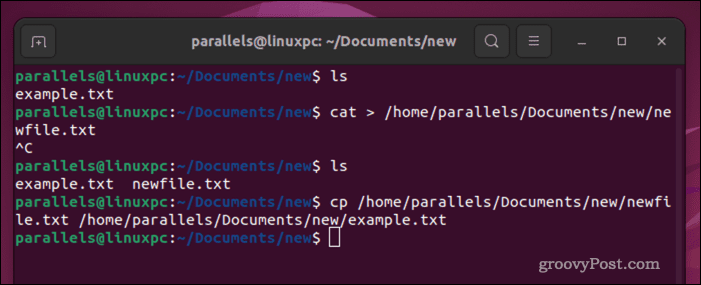 Vaciar un archivo de Linux usando el comando cp