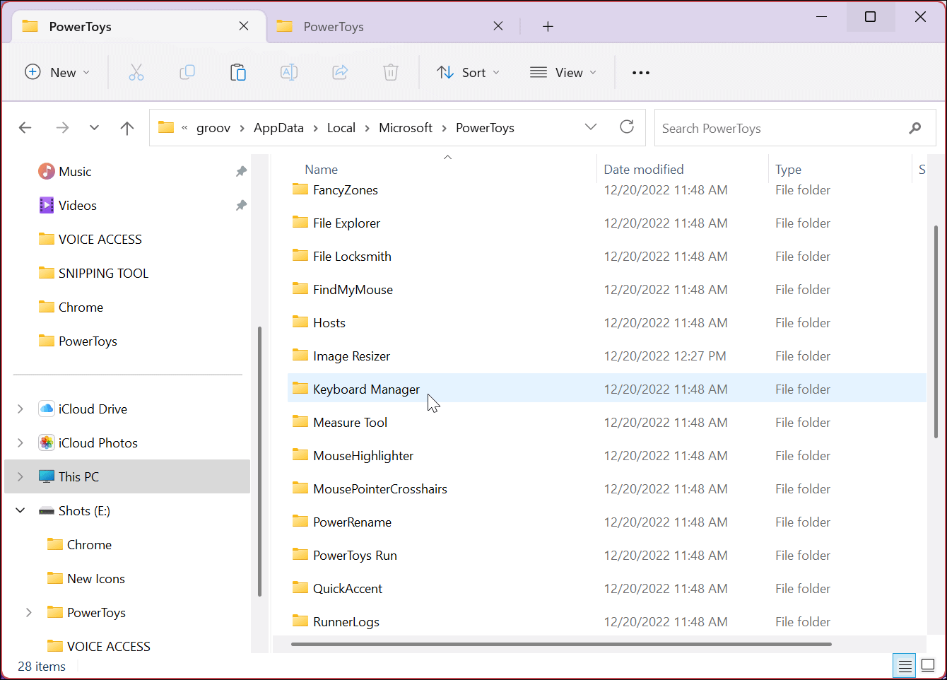 Cómo hacer una copia de seguridad de la configuración de PowerToys en Windows 11