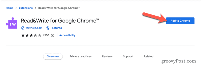 Agregar la extensión de lectura y escritura a Google Chrome