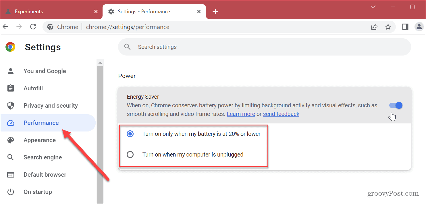 Cómo activar el modo de ahorro de batería en Google Chrome