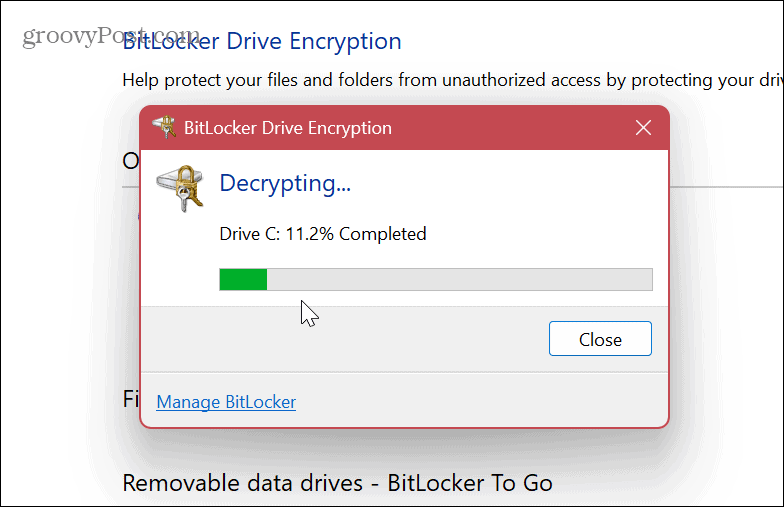 Deshabilitar o suspender BitLocker 