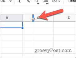 Cambiar el tamaño de una columna en Google Sheets