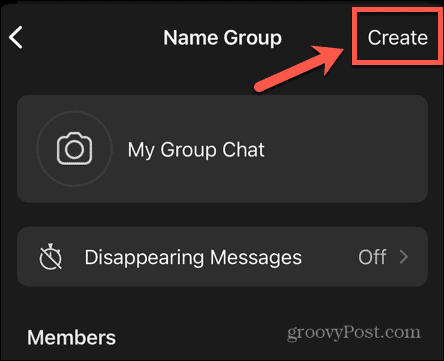 marcar crear grupo