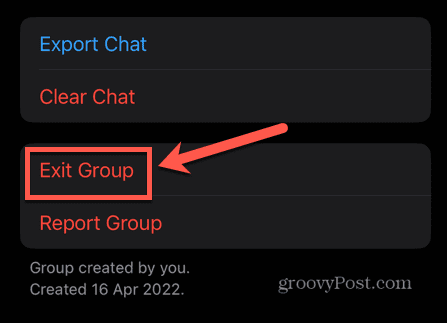 whatsapp dejar un grupo