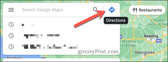 Direcciones de inicio en Google Maps