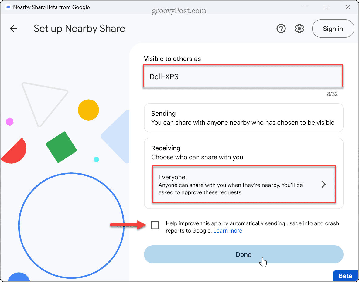 Cómo usar Google Near Share en Windows 11