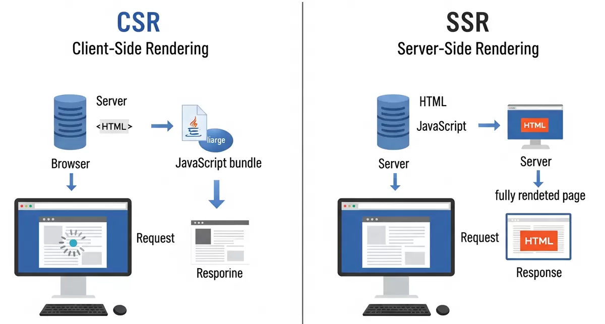 Renderizado del lado del cliente vs renderizado del lado del servidor (CSR vs SSR)